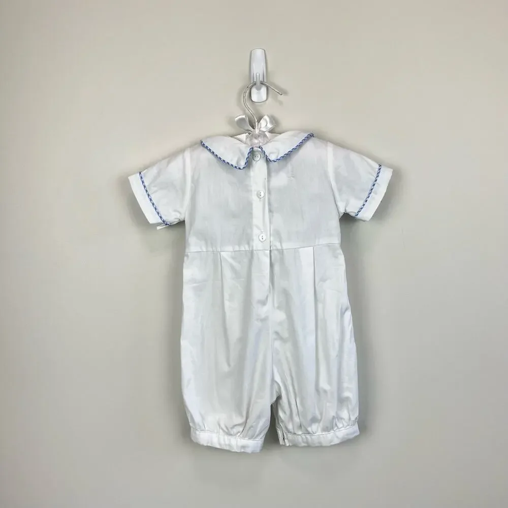 Lil Cactus Applique Easter Bunny Shortall Romper 6-12 Months